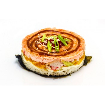 Запеченный суши-кейк с креветкой